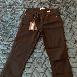 Paige Verdugo Crop black denim jeans NWT